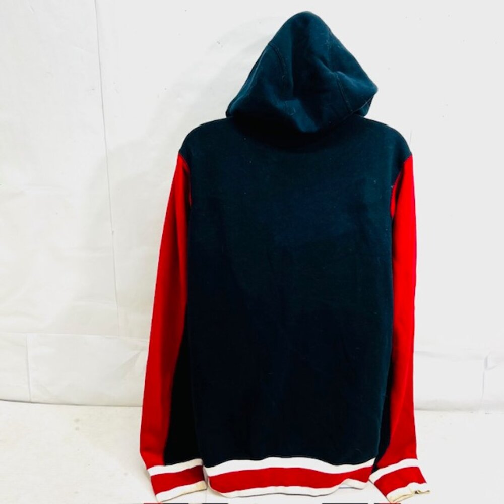 Air Jordan Hoodie Men’s L Button Fleece Sweat Jacket Embroidered Logo black Red - Picture 7 of 9